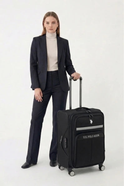 U.S. Polo Assn. Kumaş Orta Boy Valiz Siyah