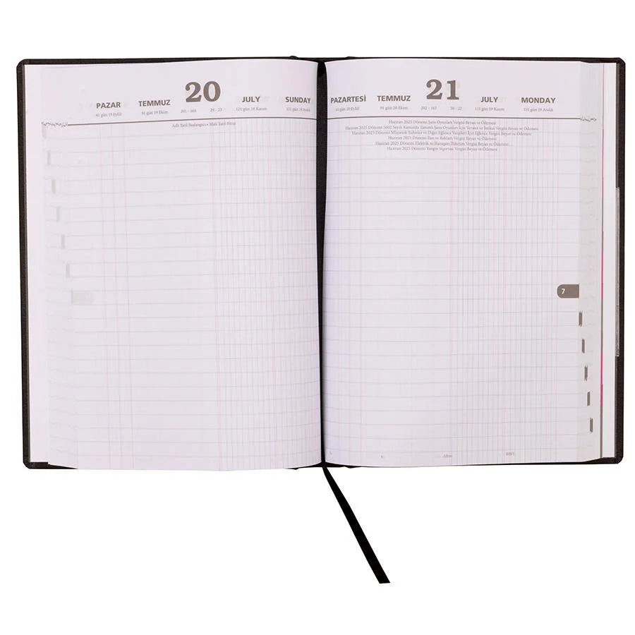 Ece Ticari Ajanda Asya Günlük Çizgili 17x33 2026