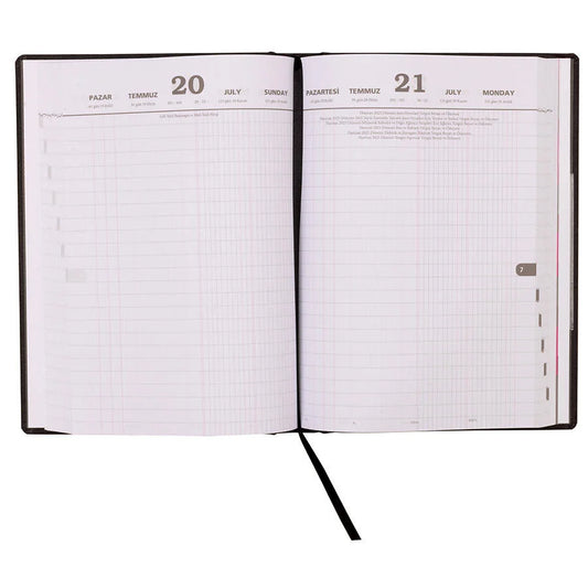 Ece Ticari Ajanda Asya Günlük Çizgili 17x33 2026