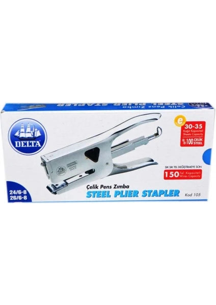 Delta Pens Tipi Zımba Makinesi 30-35 Syf 24/6-8 Krom 105