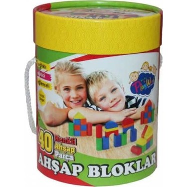 PLAY WOOD AHŞAP BLOKLAR 40 PARÇA