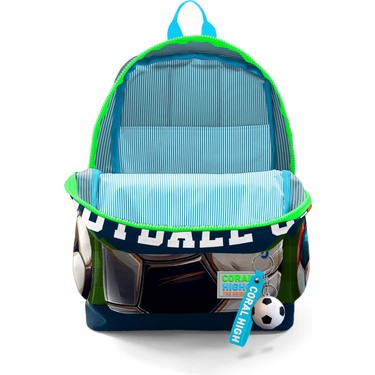 Coral High Kids Lacivert Futbol Desenli 3’lü Okul Çanta Seti SET0123779