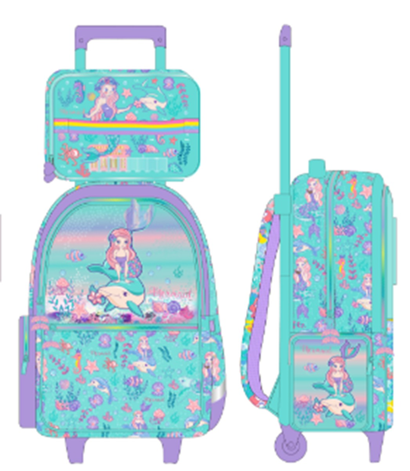 DREAM VEST DENİZ KIZI OKYANUS ÇEK-ÇEK VE BESLENME ÇANTASI SETİ 2025-2026