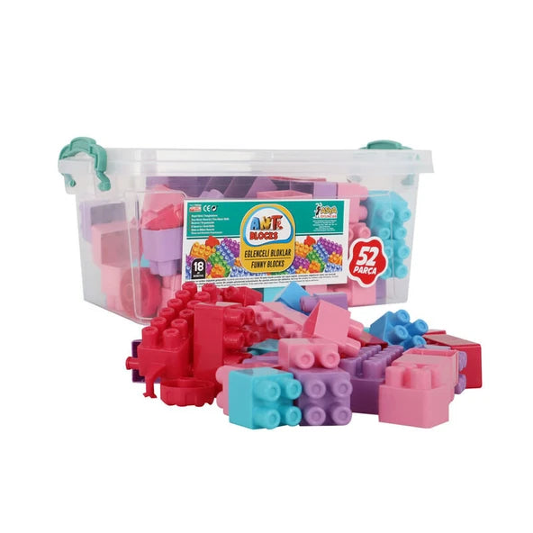 Asya Ant Blocks Pembe 52 Parça Box Ant052-P (Ant052-p)
