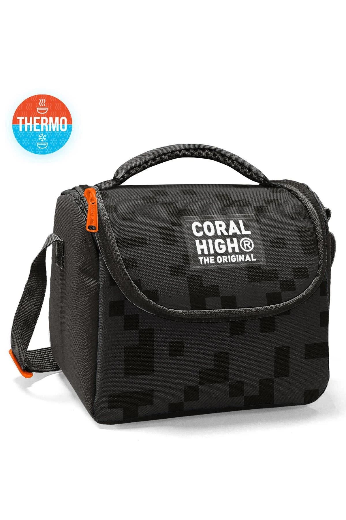 Coral High Siyah Blok Desenli 3’lü Okul Çanta Seti SET0123694