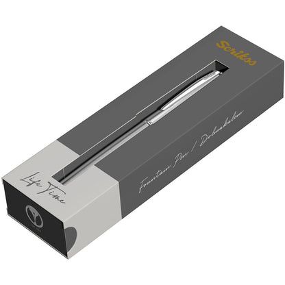 Metropolis 78M Dolma Kalem M Uç Paslanmaz Çelik Özel Kutu Krom