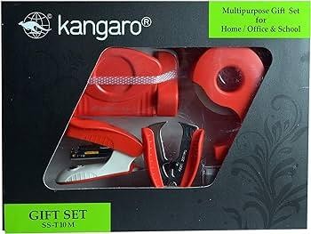 OFİS SETİ ZIMBA + DELGEÇ + TEL SÖKECEĞİ KIRMIZI SS-T10M K /KANGARO