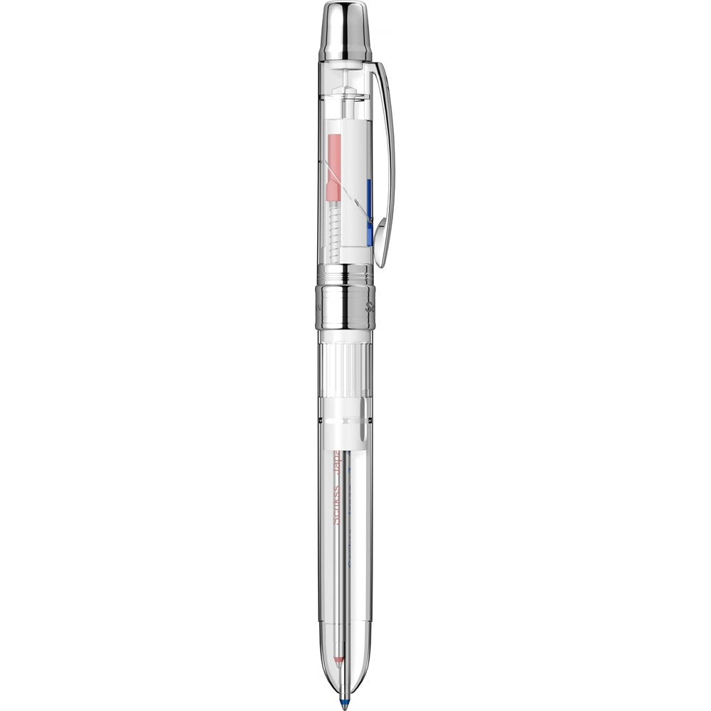 Scrikss Trion Multifonksiyon Tükenmez Kalem – Şeffaf Gövde / 0.7 mm