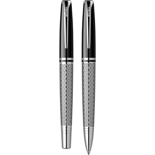 Pera 477 Dolma Kalem & Tükenmez Kalem Takım M Uç Siyah Krom