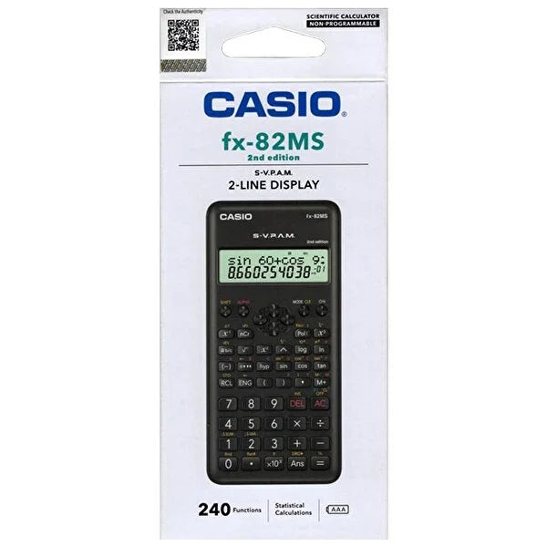 CASİO FONKSİYONEL HESAP MAKİNESİ FX-82MS