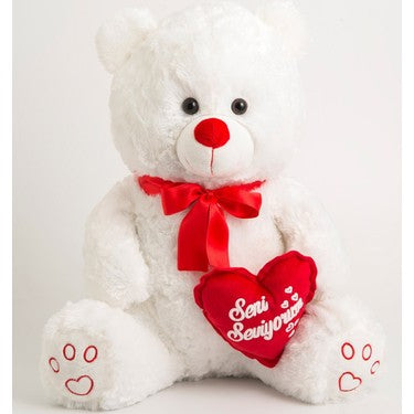 PELUŞ KALPLİ AYI 45 CM