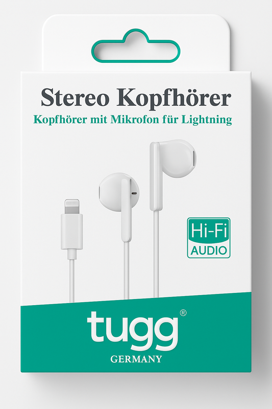 TUGG Germany Lightning Kablolu Kulaklık Lightning