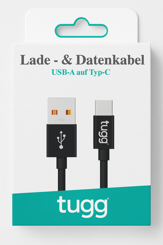 TUGG Germany Şarj ve Veri Kablosu USB-A Type-C 1M