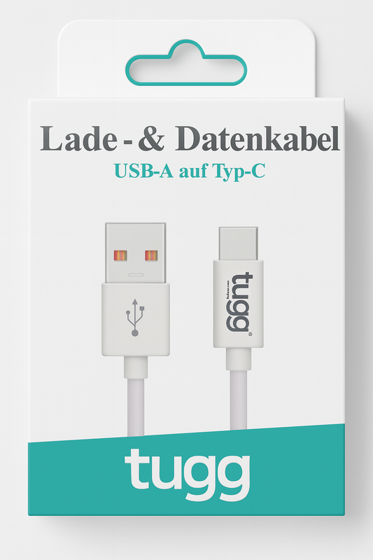TUGG Germany Şarj ve Veri Kablosu USB-A Type-C 1M