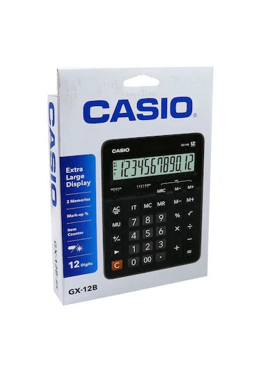 CASİO HESAP MAKİNESİ GX-12B-BK
