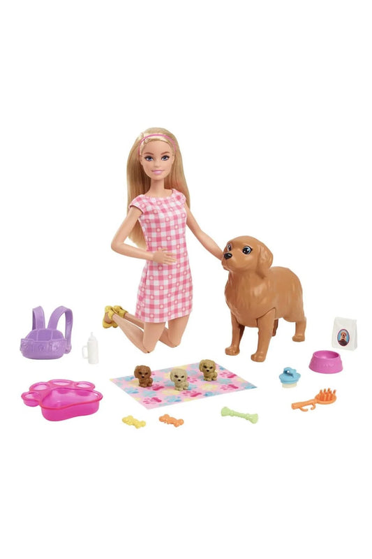 Barbie Ve Yeni Doğan Köpekler Oyun Seti
