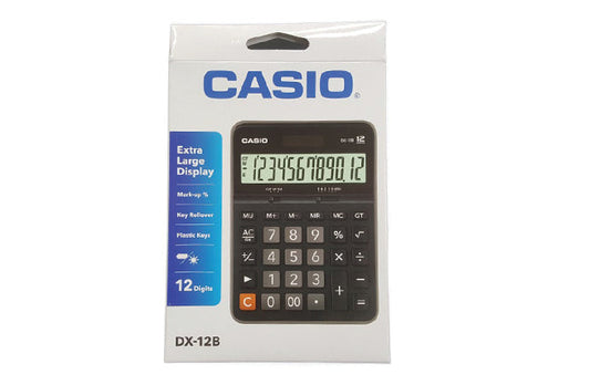 CASİO HESAP MAKİNESİ DX-12B-BK