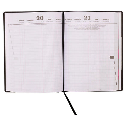 Ece Ticari Ajanda Asya Günlük Çizgili 17x33 2026