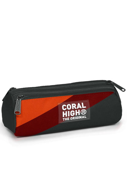 Coral High Koyu Gri Turuncu Bordo Renkli 3’lü Okul Çanta Seti SET0123692