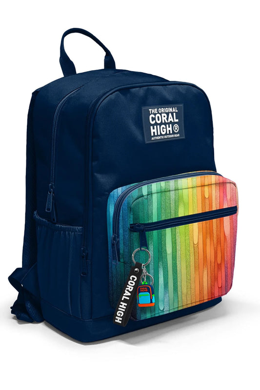 Coral High Lacivert Renkli Çizgili 3’lü Okul Çanta Seti SET0123690