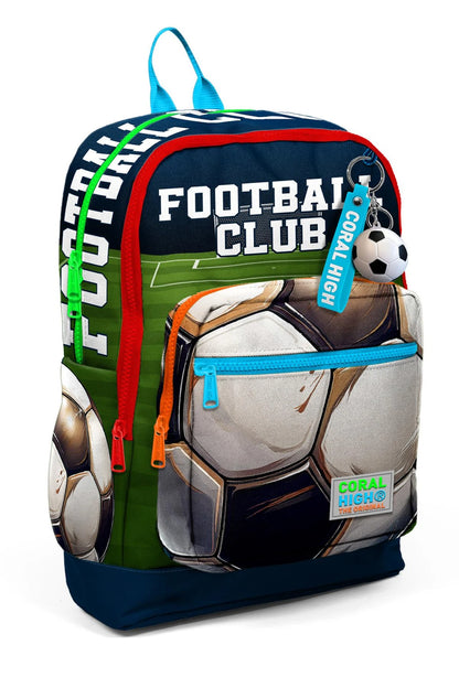 Coral High Kids Lacivert Futbol Desenli 3’lü Okul Çanta Seti SET0123779