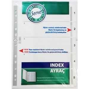 Serve Seperatör 1-5 Rakamlı Kağıt A4 Sv5323