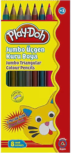 PLAY-DOH JUMBO ÜÇGEN KURUBOYA 6+2 RENK METALİK