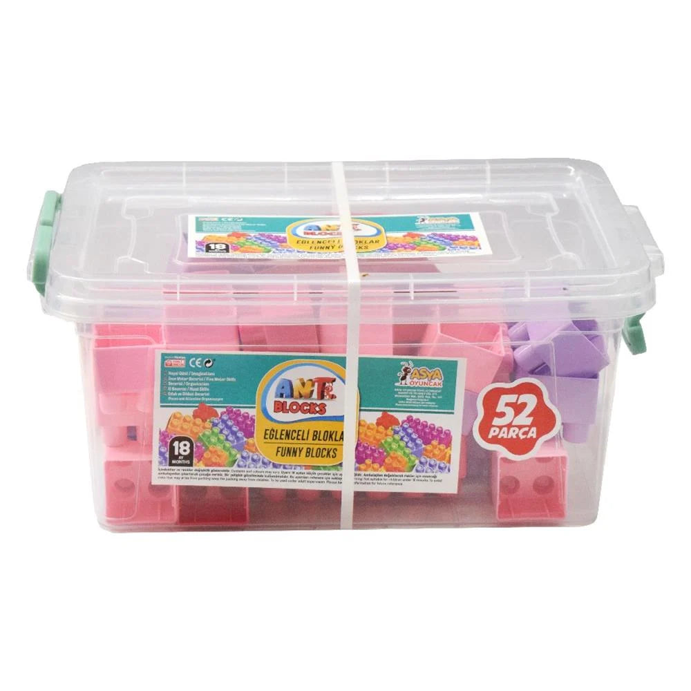 Asya Ant Blocks Pembe 52 Parça Box Ant052-P (Ant052-p)